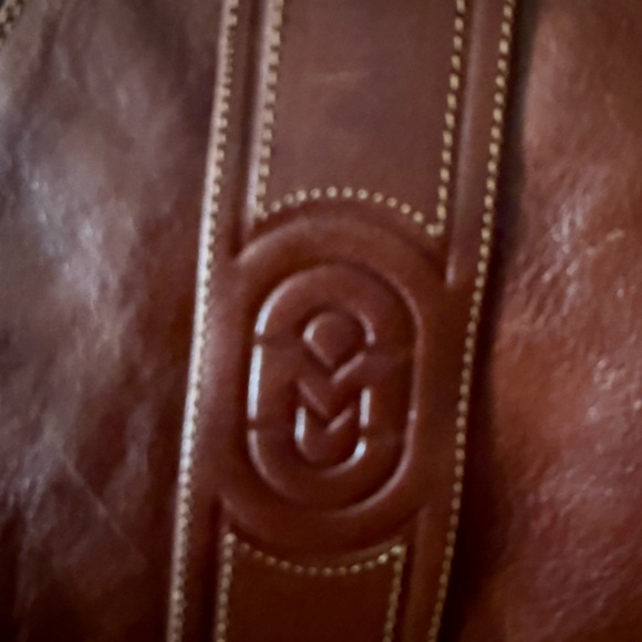 Marino Orlandi Embossed Leather Logo Sling Backpack Convertible Handbag - Picture 10 of 12